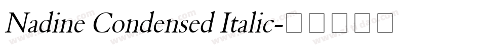 Nadine Condensed Italic字体转换